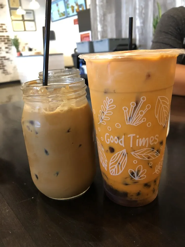 Vietnamese Coffee Large Thai Tea with Boba